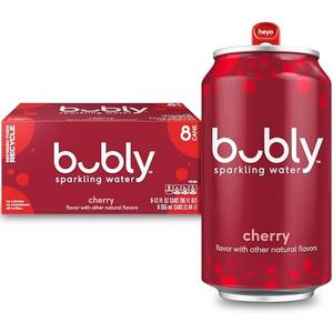 bubly Sparkling Water, Cherry, 12 Fl Oz Cans (8 Pack) BBD 08/24/2026