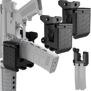 Upgraded Gun Wall Mount for 223/5.56 Rifle, Double Pmag Quick Defense Mount Wall Rack Gun Accessories Ar Wall Mount with Gun Holder Solid Strong Withstand 300Lbs of Tension