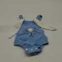 Gueuusu My First Easter Baby Boy Girl Outfit Bunny Costume Rabbit Ear Sleeveless Romper Overalls Infant Rabbit Cosplay Outfit (3-6 Months, Blue)
