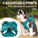 Dog Harness Step in Dog Vest Harness, Reflective Adjustable Puppy No Pull Harness Breathable Soft for Small Dogs Cats, Ocean Blue, S