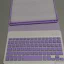 for iPad 6/5th Generation Case with Keyboard 2018/2017,Detachable Bluetooth Keyboard case for iPad Air 2/1,iPad Keyboard Case 9.7 inch with Pencil Holder,Square Keycaps,Purple