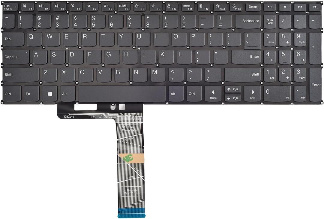 Replacement Keyboard for Lenovo ideapad 1-15ALC7 1-15AMN7 1-15IAU7 1-15IGL7, ideapad 3-15ADA6 3-15ALC6 3-15ITL6 3-17ADA6 & ideapad 5-15IIL05 15ITL05 15IAL7 Series Laptop US Layout