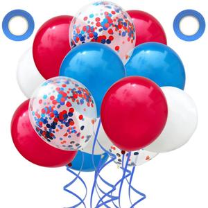Gadpiparty 32pcs Mixed Latex Sequin Balloons Shower and Boys and Girls's Birthday Party Decorations Includes Red and Sequin Balloons Ribbons (Picture 1)