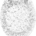Navaris Standard Toilet Seat  Universal Toilet Seat 42 x 36 x 4.5 cm Resin Grey Glitter Design  Toilet Seat (Silver)