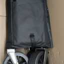 440lbs Collapsible Wagon Cart with Wheels, Large Capacity Wagons Carts Foldable, Heavy Duty Folding Utility Wagon with Side Pockets, Grocery Wagon for Beach, Camping, Sports, Transport, Black