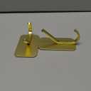 Paoli Heavy Duty Adhesive Hooks,Self-Adhesive Hooks Multiple Colors and Styles 30 lb Maximum Load for Home Schools and Offices (4pc, Gold)