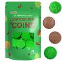 3 x St. Patrick's Day 50 Coins Shamrock & Leprechaun Milk Chocolate Green Coins, Themed Parties, Events and Celebrations, Perfect for Gift Bags and Festive Decorations, 4.5g Milk Chocolate Coin (EXP 11/02/27)