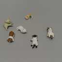 6 Pcs Cute Cat Animal Characters Toy Figure, Mniature Cat Collection Figurines Payset Mini Garden Decor Cake Toppers Automobile Decoration
