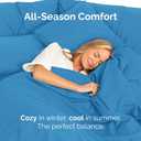 Twin Size Flat Sheet - Hotel Quality Top Flat Bed Sheet Only - Ultra-Soft, Breathable & Cooling - Fade & Wrinkle Free - Easy-Care, Stain & Shrink Resistant Bedding - Easy-Fit & Oeko-Tex - Denim Blue
