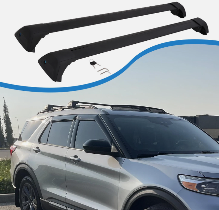 Car Roof Mounts Roof Rack Rail Cross Bars For 2020-2024 Ford Explorer Cargo Carrier Accessories