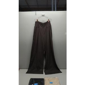 Leg Pants for Women - Casual Soft High Waist Lounge Pants Loose Comfy Stretchy Trousers , Size M, Brown, Black, Beige, 3 pcs