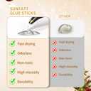 SUNFATT Full Size Hot Glue Sticks,(30 Pcs) 8" x 0.43" Crystal Clear Glue Sticks Perfect for Hot Glue Gun,Easily Create and Bond Crafts on Wood,Plastic,Glass,Flowers,Fabrics,Foam,Jewellery.