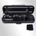 adm Violin Case 4/4 Full Size Sturdy Oblong Violin Hard Case Super Lightweight Portable Hard-Shell with Carrying Straps Travel Carrying Bag for Beginners, Black