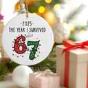 Six Seven Christmas Ornament, 67 Meme Ornament, Six Seven Ornaments, Funny Christmas Ornaments 2025, Teen Gen Alpha Xmas Gift, 67 Meme Gift, Stocking Stuffers for Teens, Funny Teacher Gifts 2025