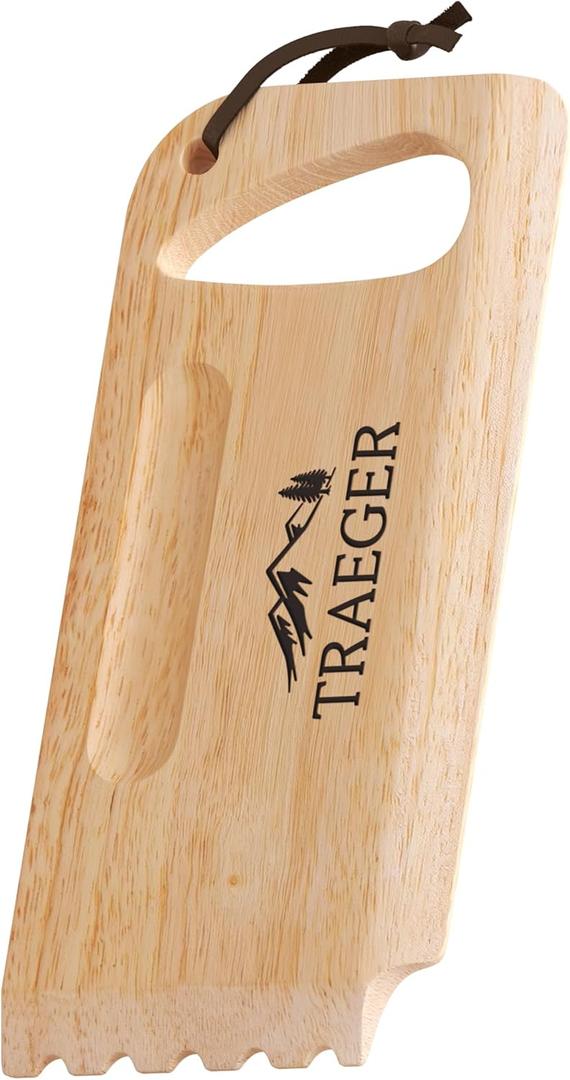 Traeger Grills BAC454 Wooden Grill Scraper  Solid Hardwood Grill Grate Cleaner, Compatible with Pro Series, Ironwood, and Timberline Grills, Safe Bristle-Free Grill Cleaning Accessory