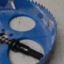6-1/8 Inch Hole Saw with Arbor for Metal and Wood Cutting, Bi-Metal Hole Cutter, 6-1/8" Hole Saw Kit for Drywall, Wood, PVC Boards, Fiberglass and Vent Pipes