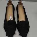 bmhulna Black Flats for Women Pointed Toe Ballet Flats Knit Bow Dressy Flat Shoes with Arch Support for Causal Office Work, Size 9,5