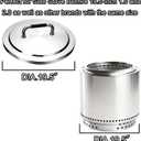 Fire Pit Lid for Solo Stove Bonfire & Bonfire 2.0, 19.5 Inch 304 Stainless Steel Cover with Heat-Resistant Handle, Portable Round Lid for Outdoor Wood Burning Fire Pits, Camping & Backyard Accessories