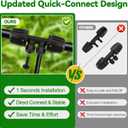 Kalolary 10PCS 1/2'' to 1/4'' Barbed Tee Quick Connector, Push-to-Fit Drip Irrigation Fittings Anti-Leak Locked Splitter Fitting for Irrigation Tubing with 4-Way Connector& 4 Plugs