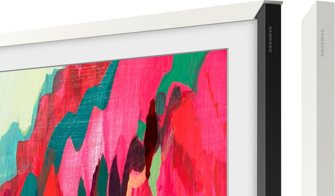 Samsung 65-inch The Frame Customizable Bezel Modern White (VG-SCFA65WTBZA, 2021 Model)