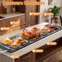 Warming Mat For Food Extra Long 43"x12" 600W Food Warming Mat Heat Resistant Pad,Chafing Dishes for Buffet 6 Temp 12 Hours,Child Lock,Food Warmers for Parties Buffet for Catering Gatherings