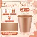 Layhit 24 Pcs Plastic Ice Buckets for Parties 3 Liters Wine Bucket Portable Ice Holder Disposable Wine Cooler for Party Wedding Party Beverages Champagne Soda and Beer (Rose Gold)