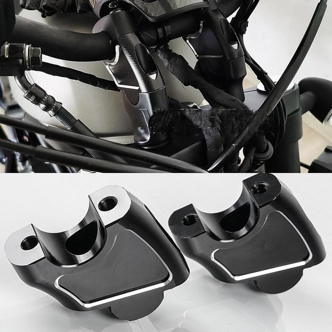 WOOGA Motorcycle Handlebar Risers 45mm for Rebel CMX 1100/500/300/250 2017-2026 | Motorcycle Bar Risers 45mm 25mm backward Compatible with Honda Rebel CMX1100 CMX500 CMX300 CMX 250 Accessories 2017-2026