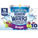 Capri Sun Roarin' Waters Grape Flavored with other natural flavors Water Beverage, 10 ct Box, 6 fl oz Drink Pouches (EXP 04/29/27)