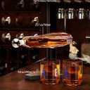 Kollea Galaxy Blue Spaceship Whiskey Decanter Sets for Men, Spacecraft Limited Edition, 2 Funny Shot Glasses, Gift Ideas, Cool Liquor Dispenser for Home Bar, Christmas Birthday Gifts for Men Dad Him