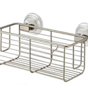 InterDesign Classico Suction Basket, Satin