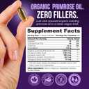 OmniBiotics Organic Evening Primrose Oil for Women – Clinical Strength 1500mg per Capsule, 10% GLA, Cold-Pressed, Non-GMO, Hormone Balance for Women – 120 Vegan Softgel Capsules