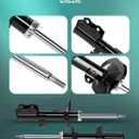 Shocks for Toyota,AUTOMUTO Front Shocks Absorbers Kit Fits 2003 2004 2005 2006 2007 2008 for Toyota Corolla 334450 72114 334451 72115 Auto Shocks Set Gas Struts(Set of 2)