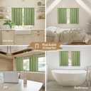 LAMIT Kitchen Linen Curtains 36 Inch Length, Light Filtering Linen Textured Panels Rod Pocket Boho Short Privacy Drapes for RV Basement/Small Windows/Cafe, 2 Panels, 42 x 36 Inch, Sage Green