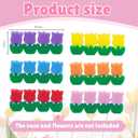2 x 72 Pcs Spring Decoration Tulips Sponge Vase Filler 6 Colors Centerpiece Table Decoration Spring Multicolor Floral Tulips Vase Stuffer Spring Indoor Decor for Home Tiered Tray Table Centerpiece Decor