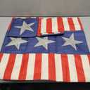 JOOCAR 4th of July Pillow Covers 24x24 Inch Set of 2 American Flag Stars and Stripes Throw Pillow Cases Patriotic Independence Day Cushion Covers for Sofa Couch Bed