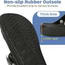 BBMVP Womens Sandals, Summer Beach Sandals for Woman 2025, Womens Slides, Women Beach Sandals & Summer Shoes Comfortable, Pool Slip On Sandals Women (Black)