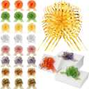 Poen 24 Pcs Organza Pull Bows Christmas 6 Inch Large Gift Wrapping Ribbon Bows Crafts for Present Wrapping with Ribbon for Gift Baskets Wedding Valentine Party Decor(Fresh Color)