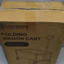 Collapsible Wagon Cart with Wheels, 150L Lightweight Foldable Utility Cart, Portable Rolling Wagon for Garden, Shopping, Sports, Camping, Transport, Black