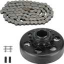 Go Kart Clutch 1" Bore 14T with 3 Feet #40/41/420 Chain, Centrifugal Clutch Fit for Minibike Mini motorcycles 2-6.5HP 212cc Engines, Up to 2300 RPM