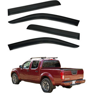 RWYSSYTF 4Pcs Window Visors Vent Deflectors for Nissan Frontier Crew Cab 2005-2021 Tape-on Rain Guards Shade