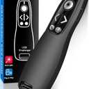 Presentation Clicker Wireless Presenter Remote for PowerPoint, Powerpoint Clicker with Volume Control PowerPoint Slide Advancer for Mac, Computer, Laptop-E600