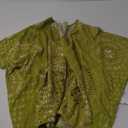 Verdusa Dolman Sleeve 3/4 Sleeve Boho Summer Blouses for Women 70s Vintage Tops (X-Large, Green)