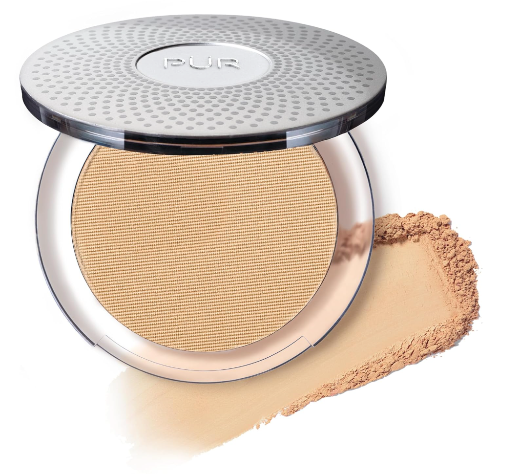 PUR Beauty 4-in-1 Pressed Mineral Makeup Powder Foundation with SPF 15 - Concealer & Finishing Compact Pressed Powder for Face - Buildable Medium to Full Coverage Foundation Powder (Bisque)