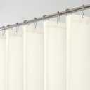 OWENIE Cream Shower Curtain, Waffle Weave Heavy Fabric Shower Curtain for Bathroom, Waterproof Thick 420G/M Textured Soft Elegant Luxury Hotel Spa Bath Curtains, Machine Washable, Cream, 72W x 72L