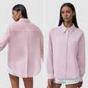 VVCsunshine Womens Button Down Shirts Solid Long Sleeve Blouses Breathable Casual Oxford Shirts Collared Tops (Large, Pink)