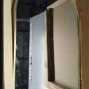 MZON 16 * 24 Inch Arched Gold Mirror, Arched Bathroom Mirror, Arch Mirrors for Wall, Vanity, Entryway&Livingroom, Metal Frame&Tempered Glass, Anti-Rust, Modern Home Decor