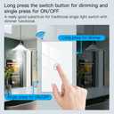 MOES Dimmer Switch for LED Lights, Full Range Dimming, WiFi Smart Light Switch Neutral Wire Required, Single Pole, 300W INC, 75W LED/CFL, Smart Life/Tuya APP Remote Control,White