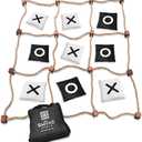 Swooc Games - Giant Tic Tac Toe Game Outdoor (All Weather) | 3ft x 3ft | Instant Setup, No Assembly | Giant Outdoor Games for Adults and Family | Outside Toys | Large Lawn & Backyard Fun | Yard Game