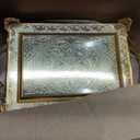 2 Pack Metal Serving Trays, Rectangle, Gold