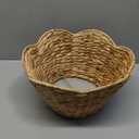 Wicker Lamp Shade 13 Inch, Natural Water Hyacinth Empire Lamp Shade for Table Lamps with Spider Fitter, Boho Farmhouse Coastal Light Shade for Bedside (8.3 Top x 13 Bottom x 7.5 Height)